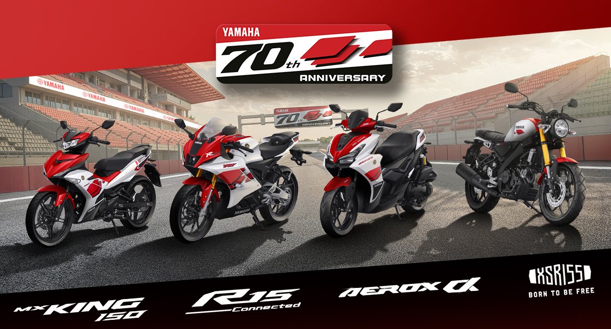 Yamaha Anniversary 70 Tahun, Livery Ikonik Edisi Spesial Resmi Mengaspal!