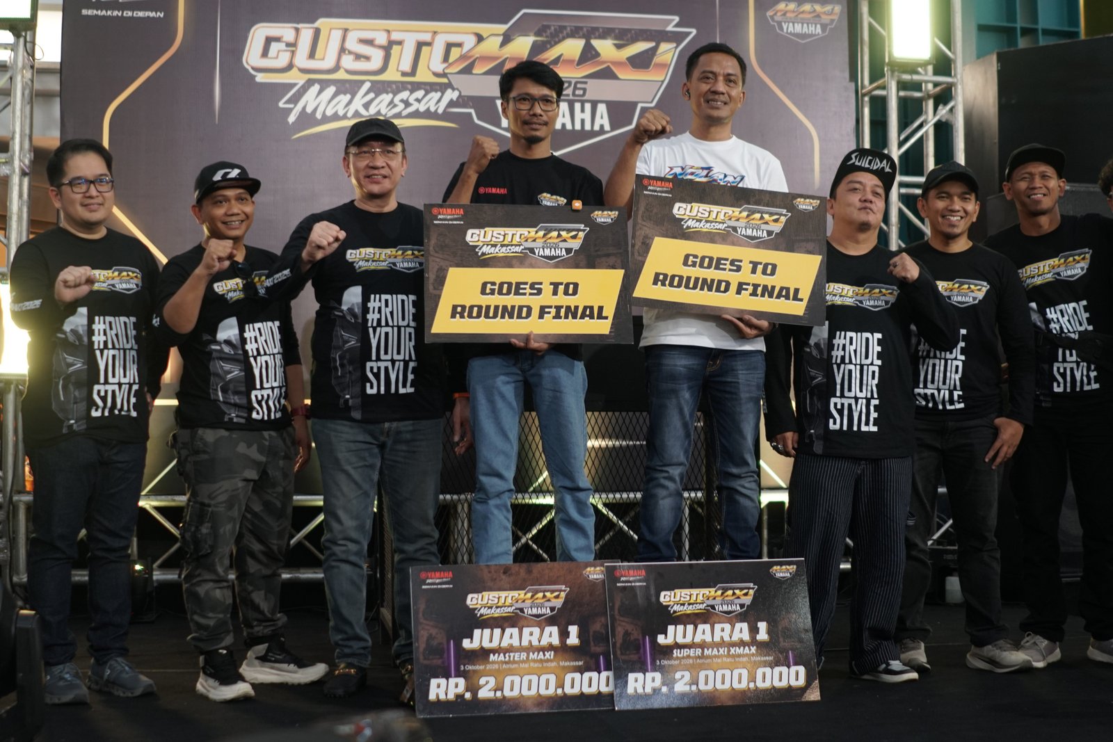 Dari Modifikasi Drag Style sampai Airbrush Sultan Hassanudin, Para Modifikator Tampil MAXimal di CustoMAXi Yamaha Makassar 2026